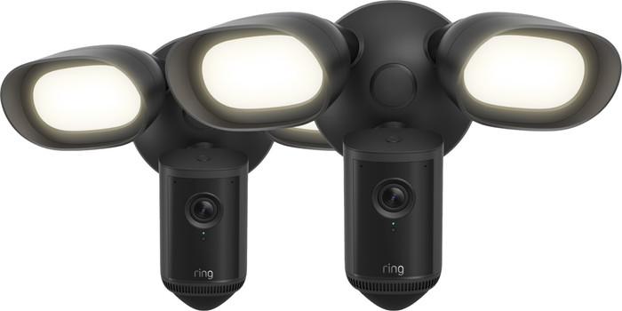 Ring Floodlight Kamera Wired Pro 2. Generation Schwarz Doppelpack Main Image