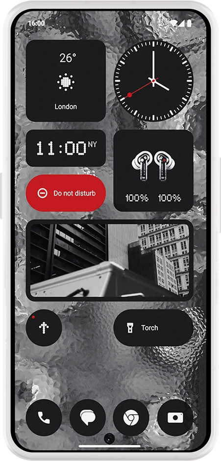 Just in Case Soft Design Nothing Phone (2) Backcover Transparent vorne