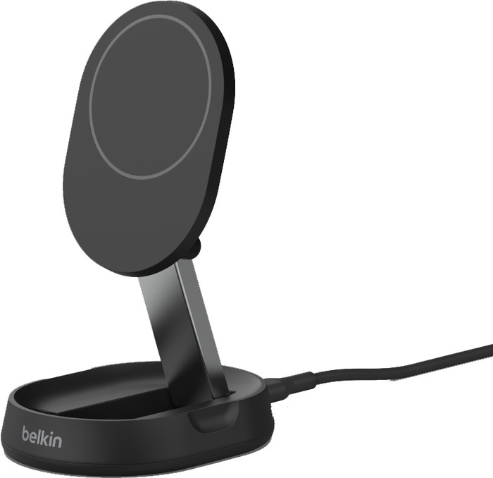 Belkin Boost Charge Pro MagSafe and Qi2 Wireless Charger 15W Black with Stand front