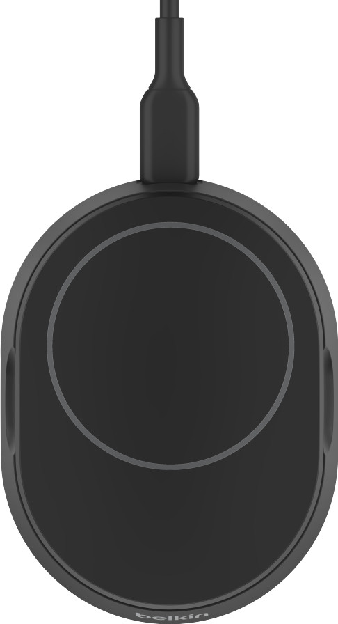 Belkin Boost Charge Pro MagSafe and Qi2 Wireless Charger 15W Black with Stand back