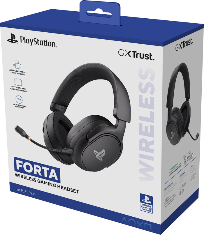 Trust GXT 499 Forta Kabelloses Gaming-Headset PS4/PS5 - Schwarz verpackung