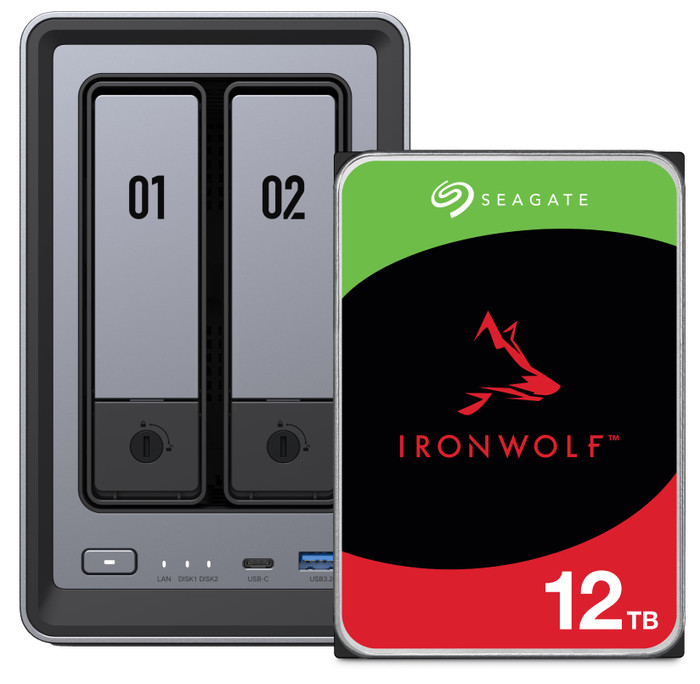 UGREEN NASync DXP2800 + Seagate IronWolf 12TB Main Image