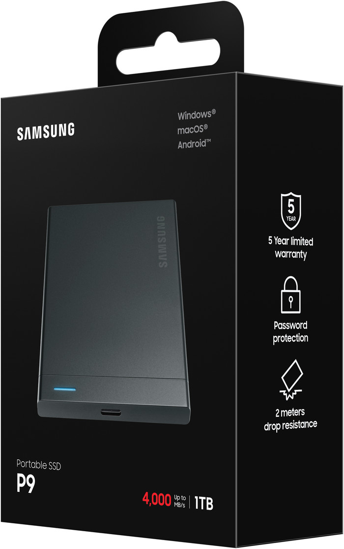 Samsung P9 Portable SSD 1 TB verpackung