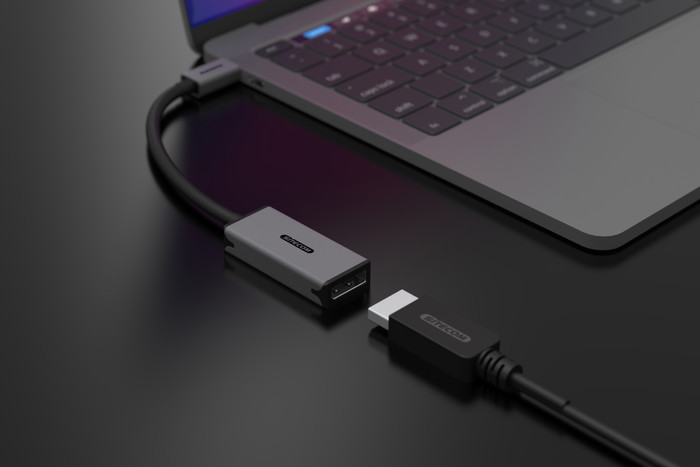 Sitecom Adapter USB-C-auf-DisplayPort-1.4 produkt in gebrauch