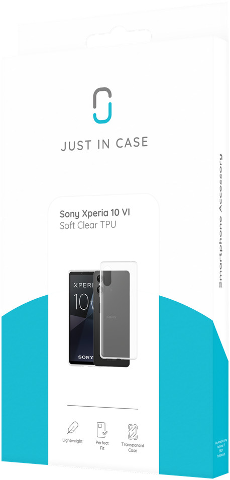 Just in Case Soft Design Sony Xperia 10 VI Backcover Transparent verpackung
