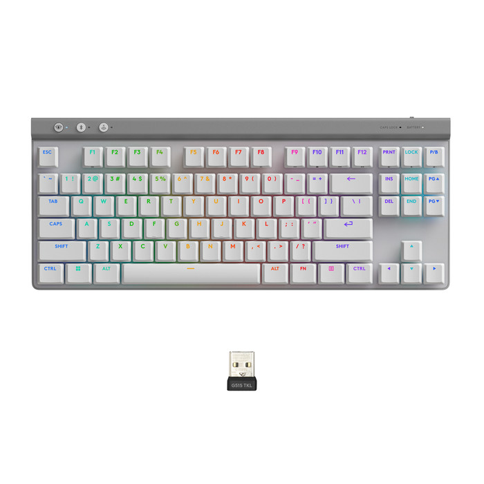 Logitech G515 TKL Lightspeed Gaming-Tastatur QWERTZ Weiß zubehör
