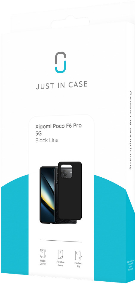 Just in Case Soft Design Xiaomi Poco F6 Pro Back Cover Black packaging
