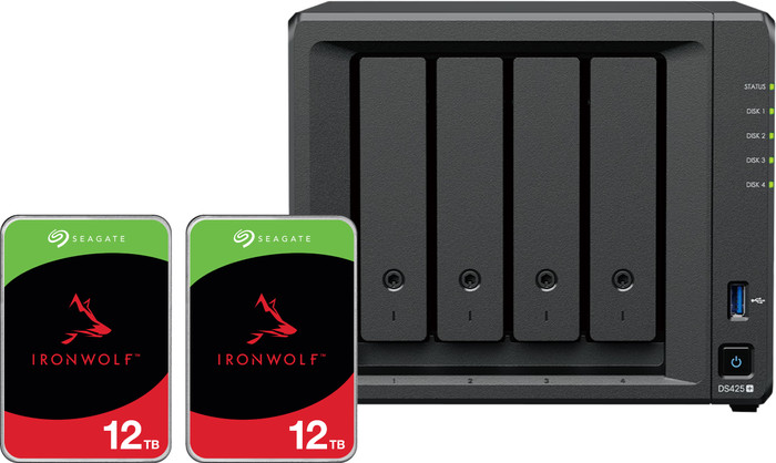 Synology DS425+ + Seagate Ironwolf 12 TB Doppelpack Main Image