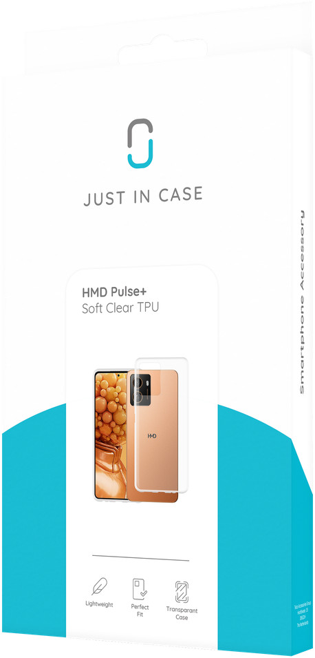 Just in Case Soft Design HMD Pulse+ Back Cover Transparent packaging