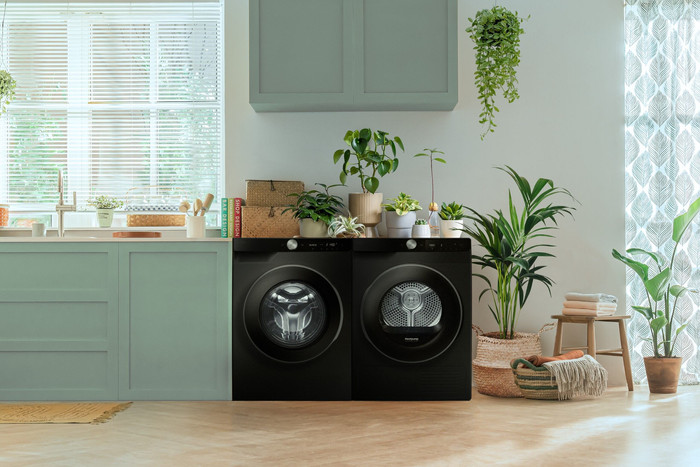 Samsung WW11DG6B85LB AI Wash produkt in gebrauch