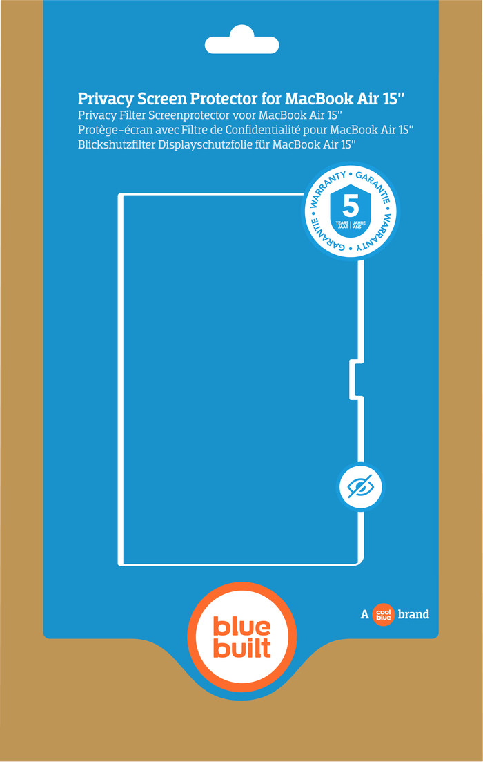 BlueBuilt Magnetischer Datenschutz-Displayschutz für das MacBook Air 15 Zoll M2/M3 produkt in gebrauch