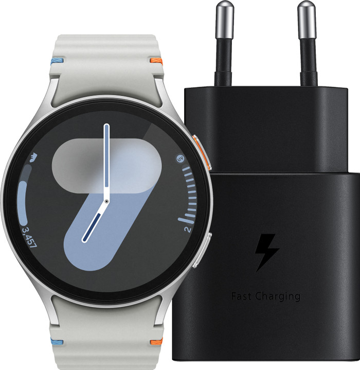 Samsung Galaxy Watch7 Silber 44 mm + Ladegerät 25 W Main Image