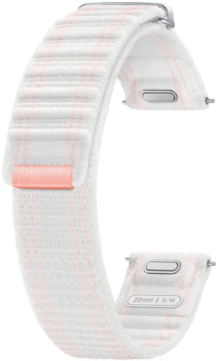 Samsung Nylon Armband 20 mm Weiß S/M detail