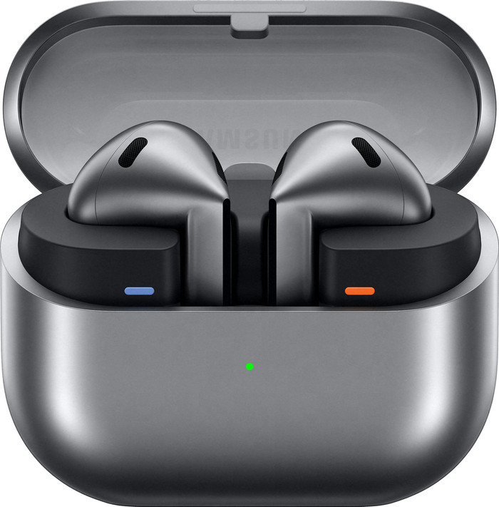 Samsung Galaxy Watch7 Grün 40 mm + Galaxy Buds3 Schwarz vorne