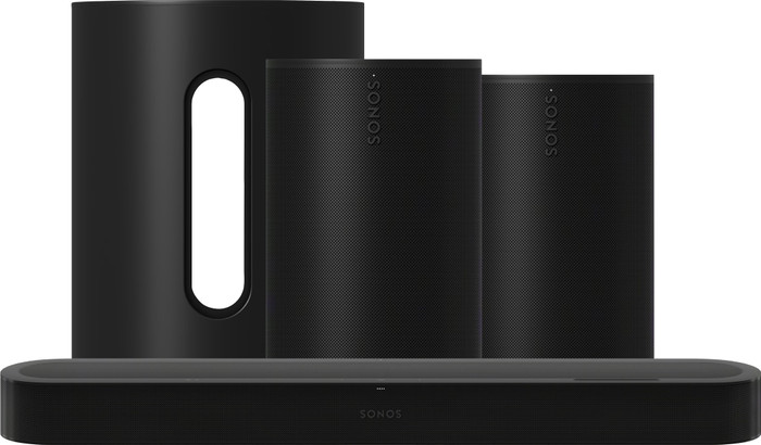Sonos Beam Ultra Schwarz + Sonos Sub Mini + 2x Era 100 SL Schwarz Main Image