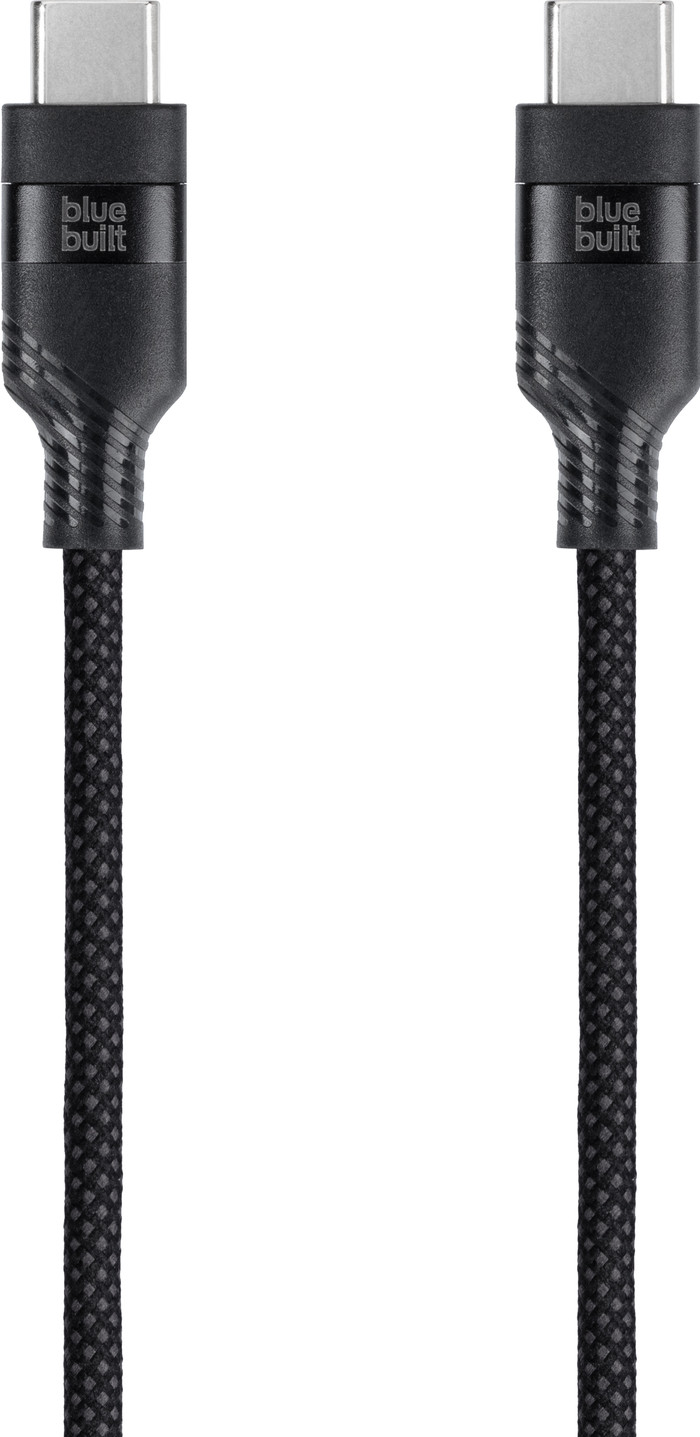 BlueBuilt USB-C-auf-USB-C-Kabel 1,5 m Nylon Magnetisch Schwarz Main Image