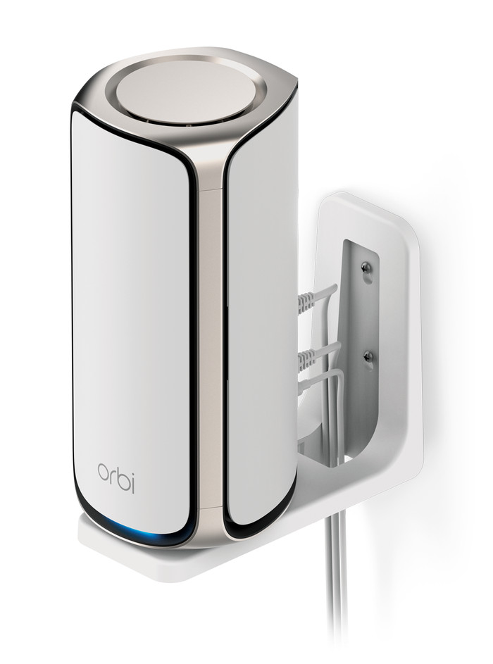 Wandhalterung Netgear Orbi für Wi-Fi 7 Modelle (RBEWM) Weiß linke seite