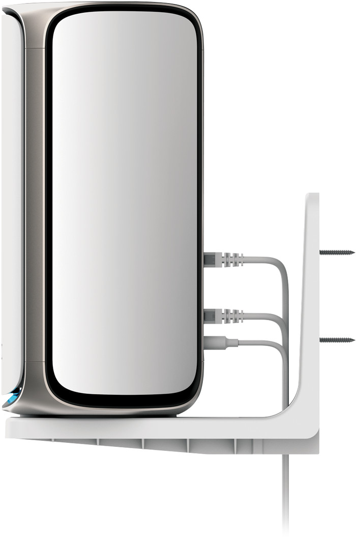 Wandhalterung Netgear Orbi für Wi-Fi 7 Modelle (RBEWM) Weiß linke seite