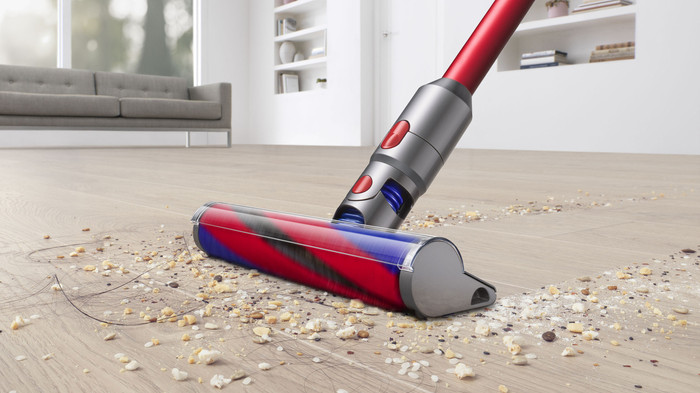 Dyson Fluffy Parkettdüse produkt in gebrauch