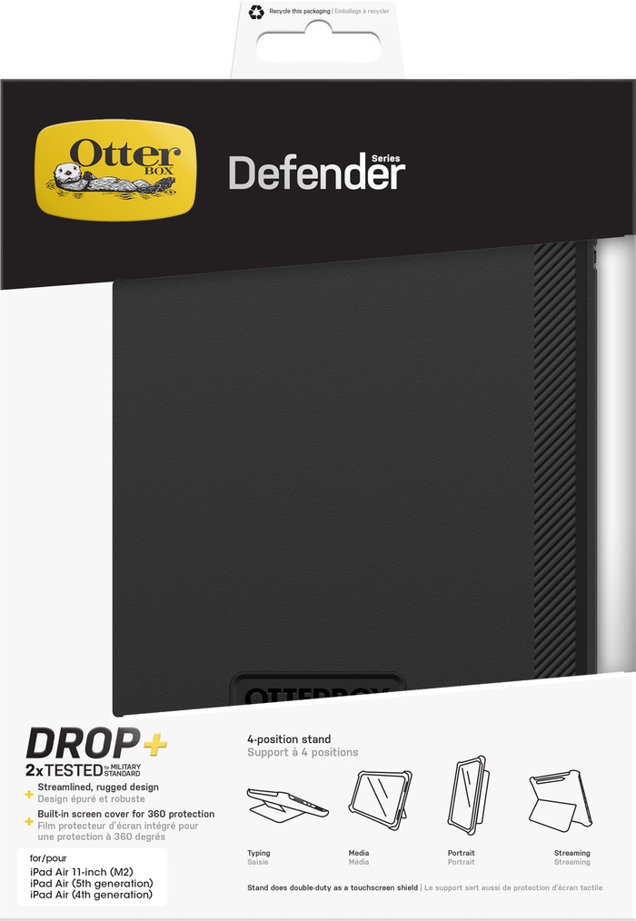 OtterBox Defender Apple iPad Pro 11 inches (2025/2024) Full Body Case Black packaging