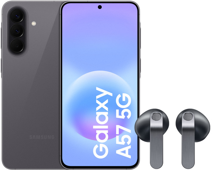 Samsung Galaxy A57 256GB Grau 5G + Samsung Galaxy Buds4 Schwarz Main Image