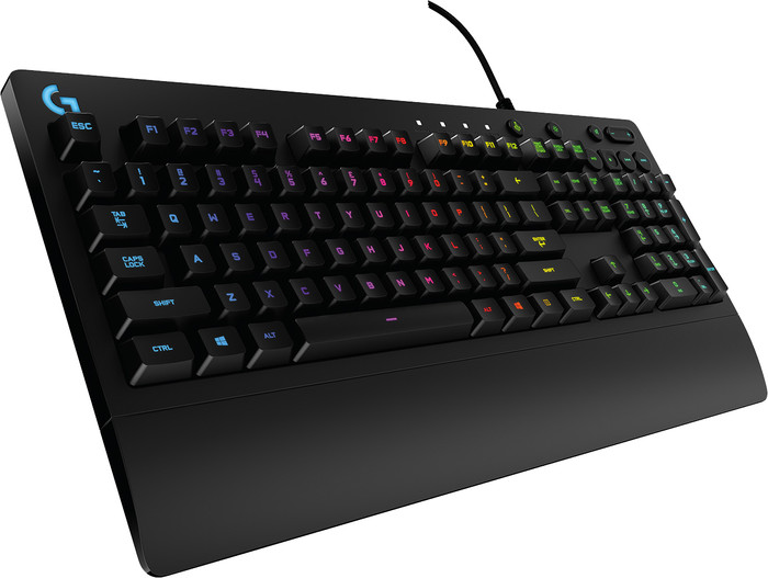Logitech G213 Prodigy Gaming-Tastatur Qwertz linke seite