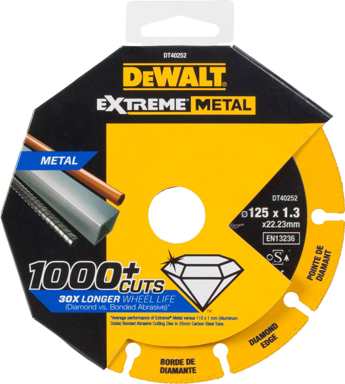 DeWalt Extreme Metal Cutting Disc 125x22.23x1.3mm packaging