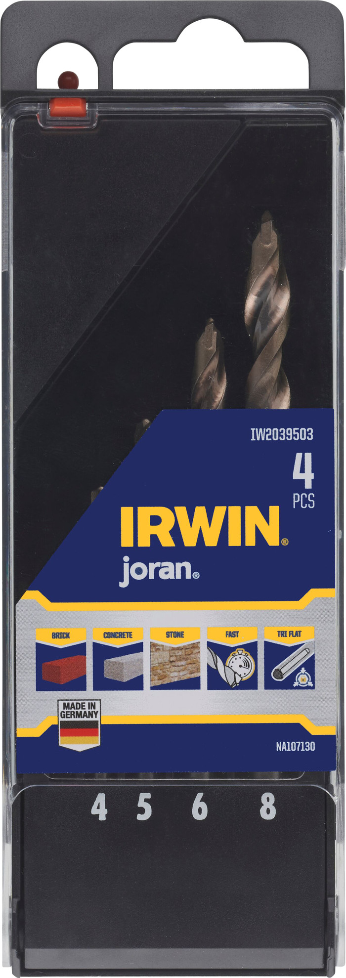 4-teiliges Betonbohrer-Set von Irwin verpackung