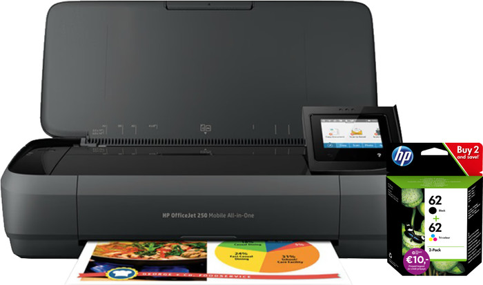 HP OfficeJet 250 Mobile Printer + 1 Satz Reservepatronen Main Image