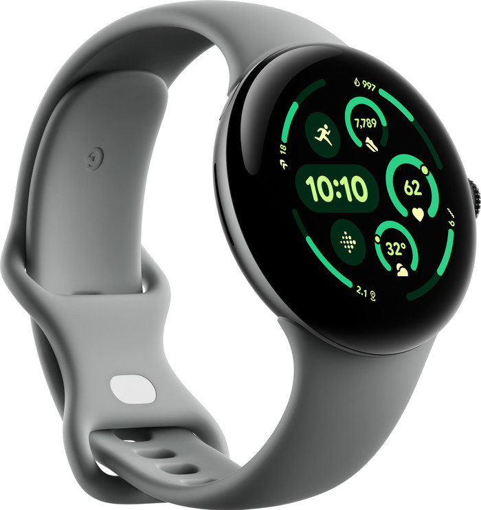 Google Pixel Watch 3 Grau 45 mm linke seite