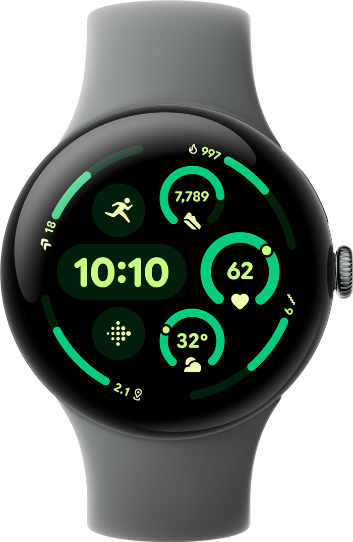 Google Pixel Watch 3 Grau 45 mm vorne