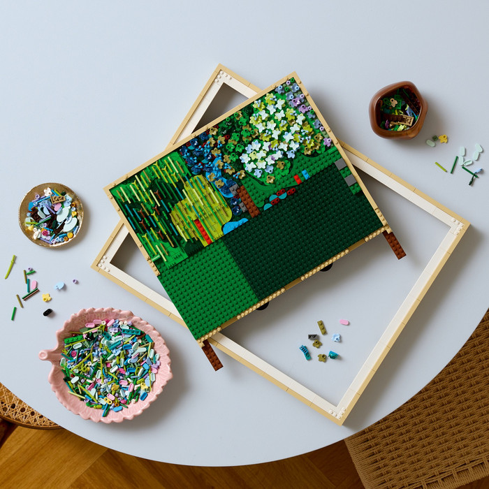 LEGO Art Claude Monet: Brücke über einen Seerosenteich 31220 detail