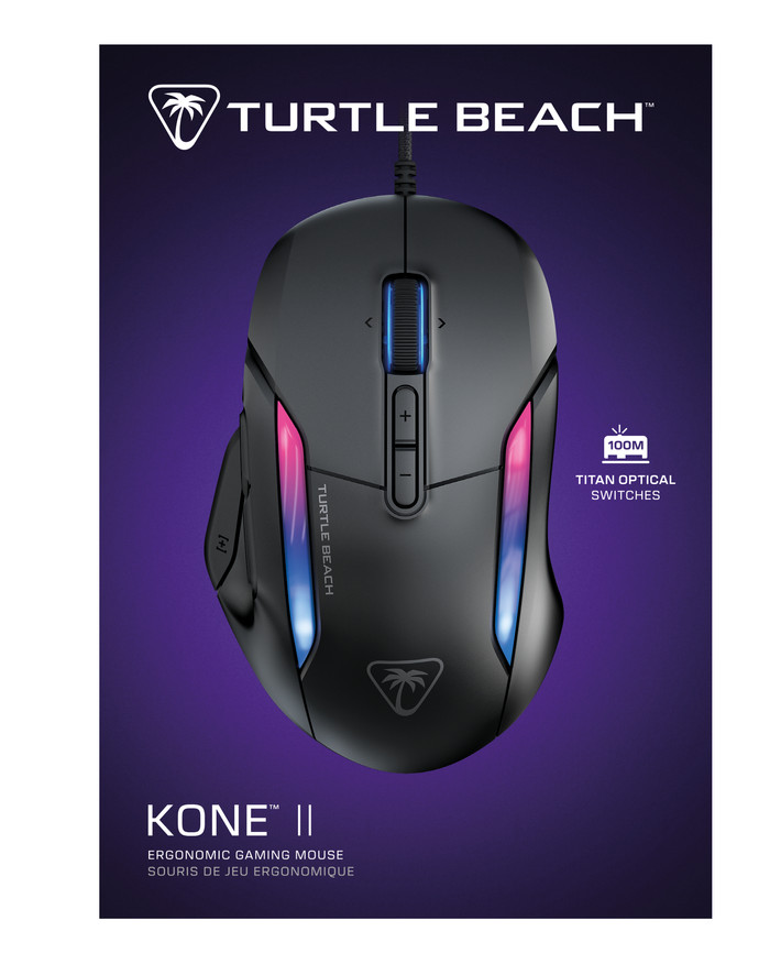 Turtle Beach Kone II Wired Gaming-Maus Schwarz verpackung