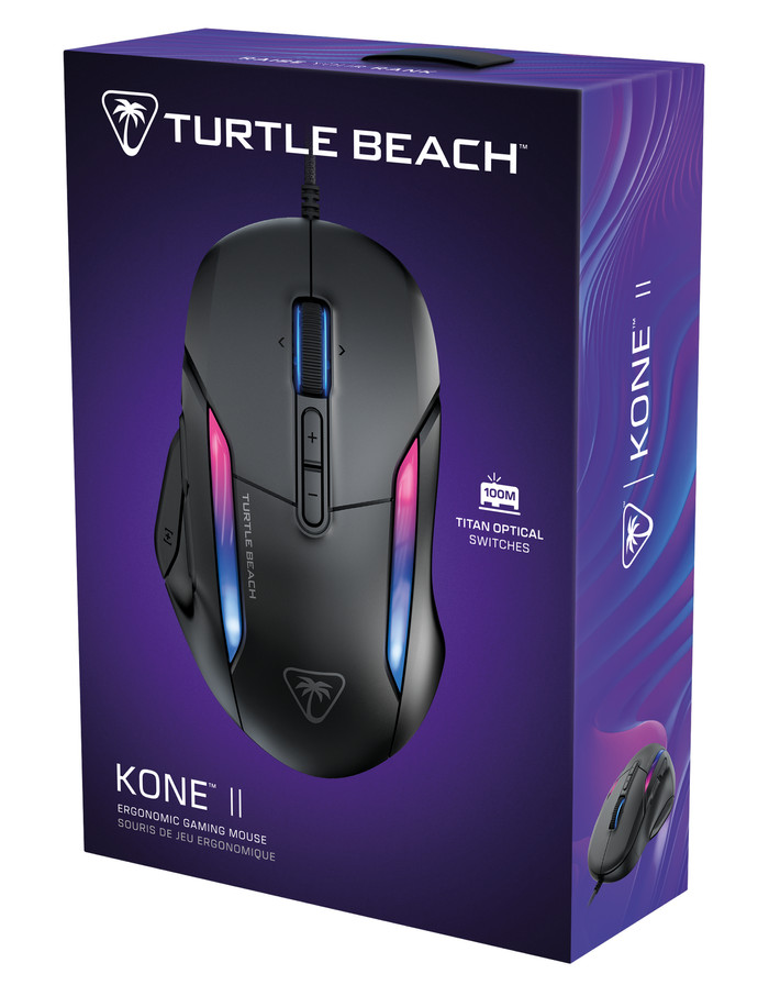Turtle Beach Kone II Wired Gaming-Maus Schwarz verpackung