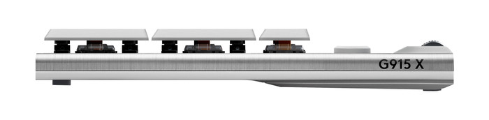 Logitech G915 X Lightspeed Wireless Gaming-Tastatur Weiß Qwertz linke seite