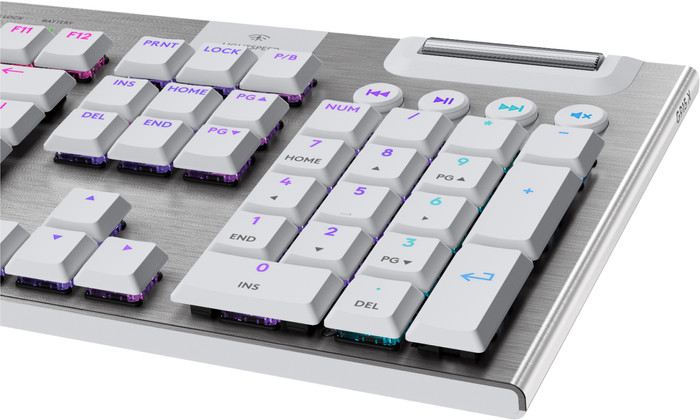Logitech G915 X Lightspeed Wireless Gaming-Tastatur Weiß Qwertz detail