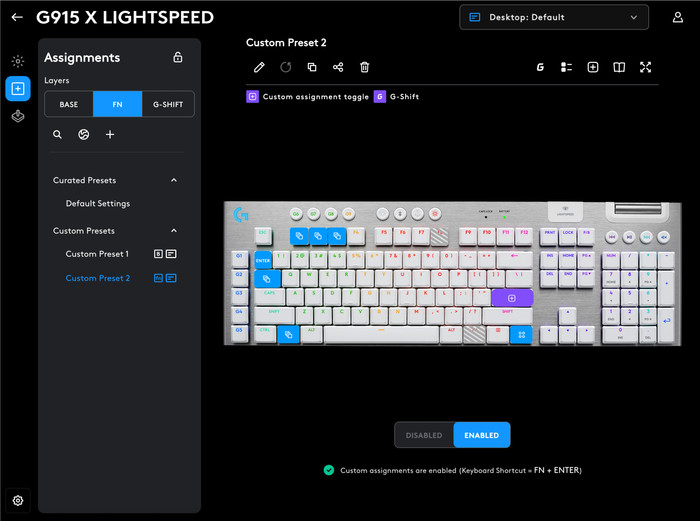 Logitech G915 X Lightspeed Wireless Gaming-Tastatur Weiß Qwertz visueller lieferant