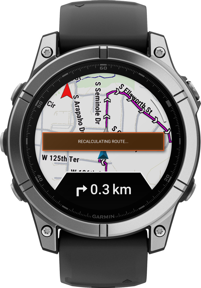 Garmin Fenix E Grau 47 mm vorne