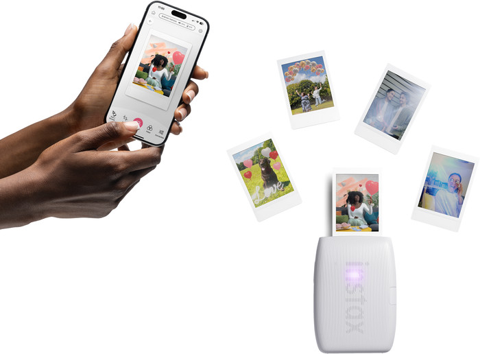 Instax Mini Link 3 Clay White produkt in gebrauch