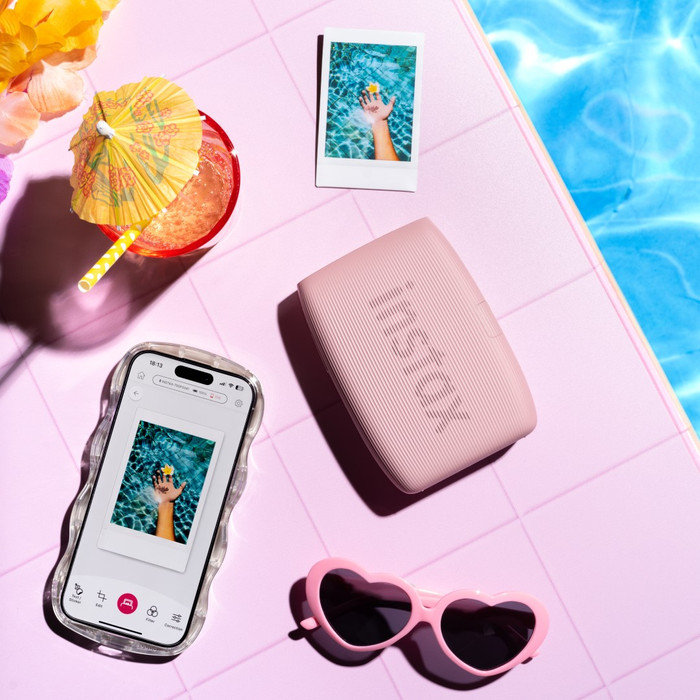 Instax Mini Link 3 Rose Pink product in use