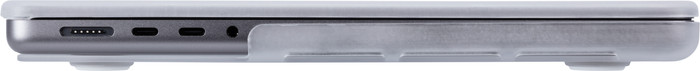 BlueBuilt Hardcase Transparent Matt für MacBook Air 14 Zoll linke seite