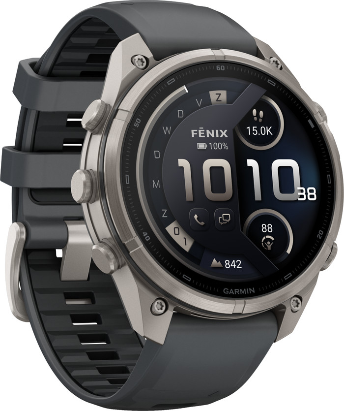 Garmin Fenix 9 Pro Black LTE 47mm left side