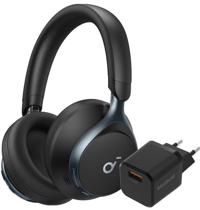 Soundcore Space One Schwarz + BlueBuilt Quick-Charge-Ladegerät mit USB-A-Port 18 W Schwarz Main Image