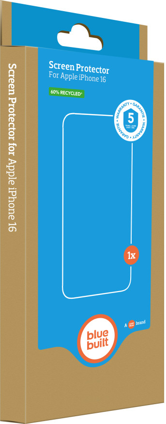 BlueBuilt Apple iPhone 16 Panzerglas Doppelpack verpackung