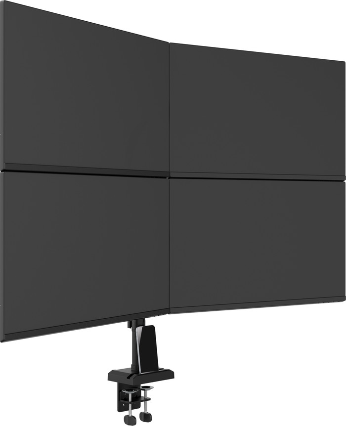 Neomounts NERO DS60-600BL2-2 Monitorhalterung Schwarz vorne