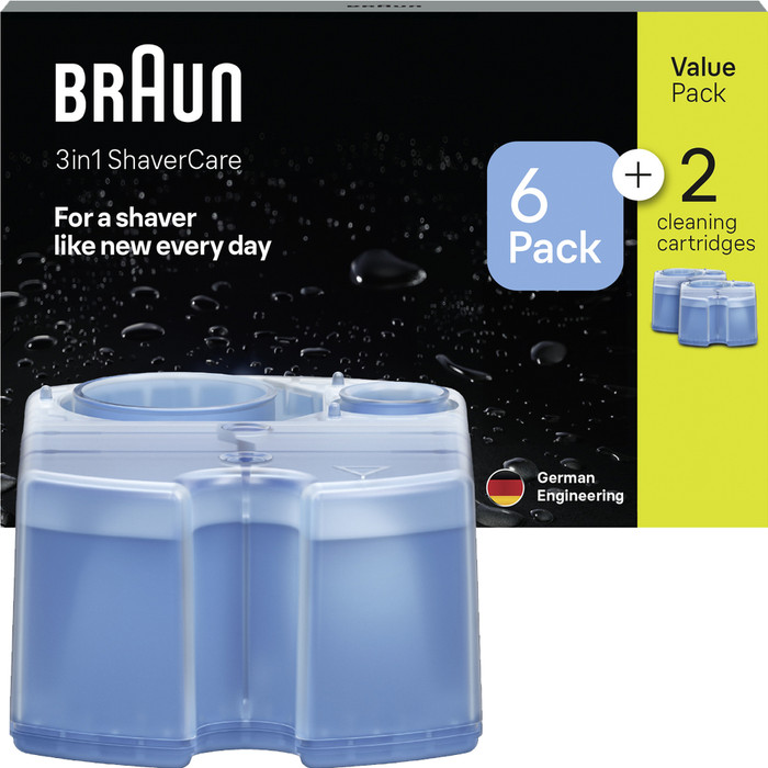 Braun 3-in-1 ShaverCare Refill Cartridges - 6+2 Pieces Main Image
