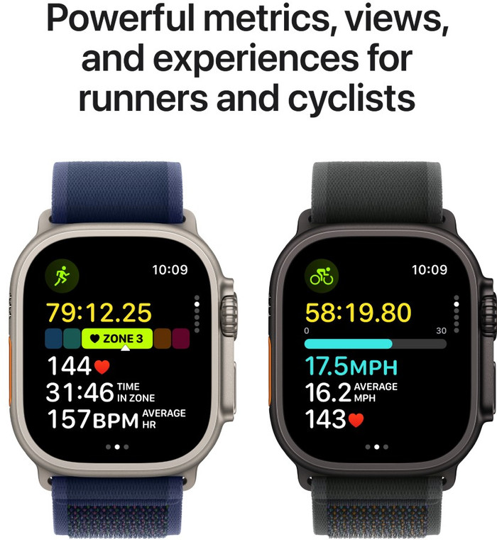 Apple Watch Ultra 2 4G 49mm Silver Trail Watch Strap Blue S/M visual supplier