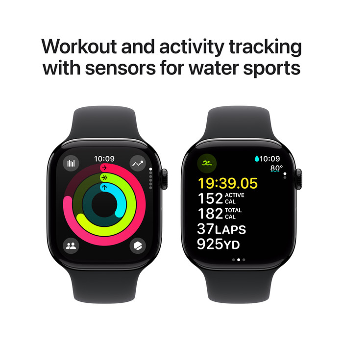 Apple Watch Series 10 4G 46mm Black Sport Band M/L visual supplier