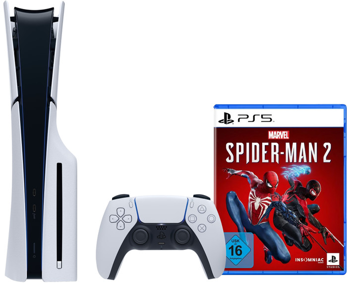 PlayStation 5 Slim mit Laufwerk + Spider-Man 2 Main Image