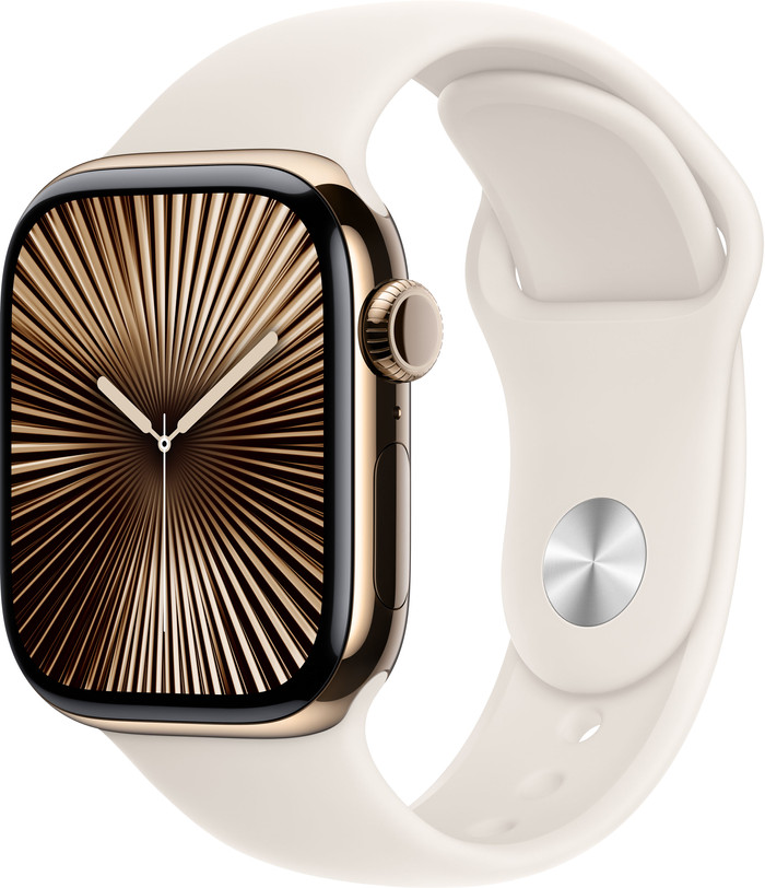 Apple Watch Series 10 4G 42 mm Titan Gold Sportarmband M/L Main Image